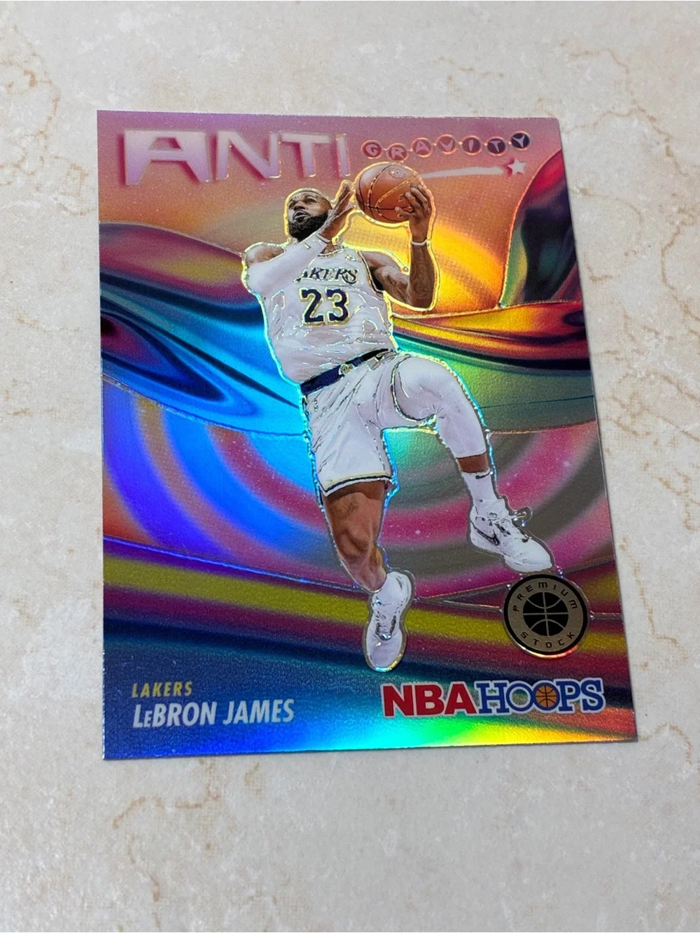 LeBron James “Anti-Gravity” 2023-24 NBA Hoops Silver Prizm
